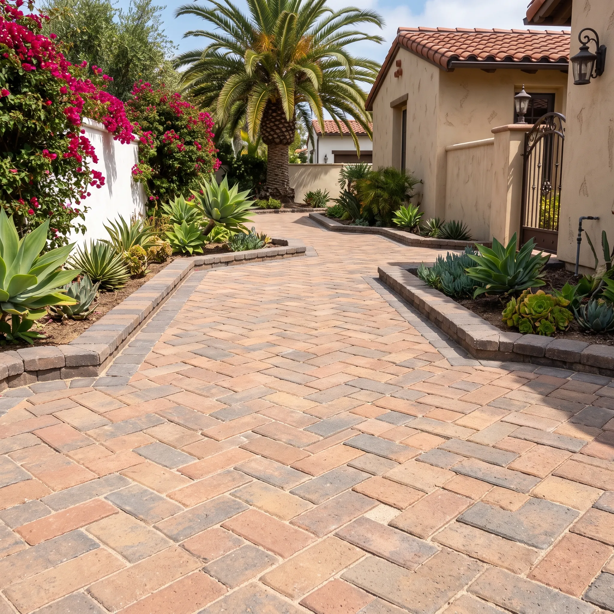 San Diego paver patio update with clean hardscape lines