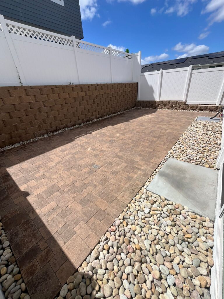 Custom Backyard Remodel with Artificial Turf and Paver Pathway