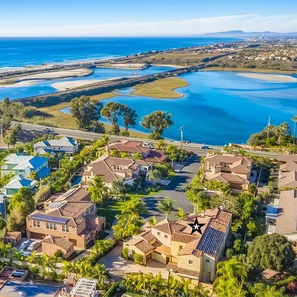 Encinitas beach town in California