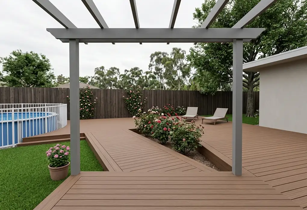 Homeowner's original backyard photo before design
