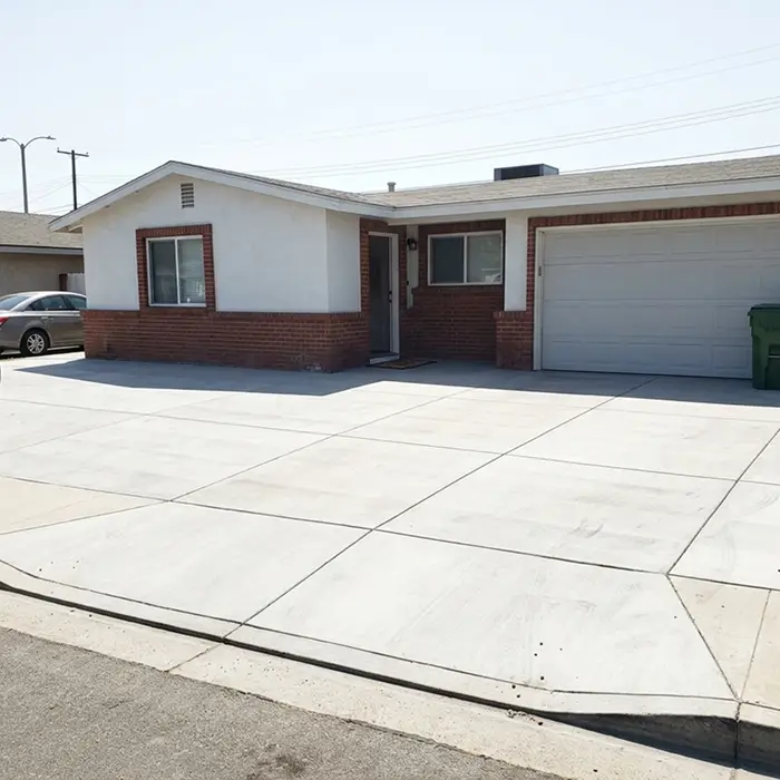 Concrete driveway