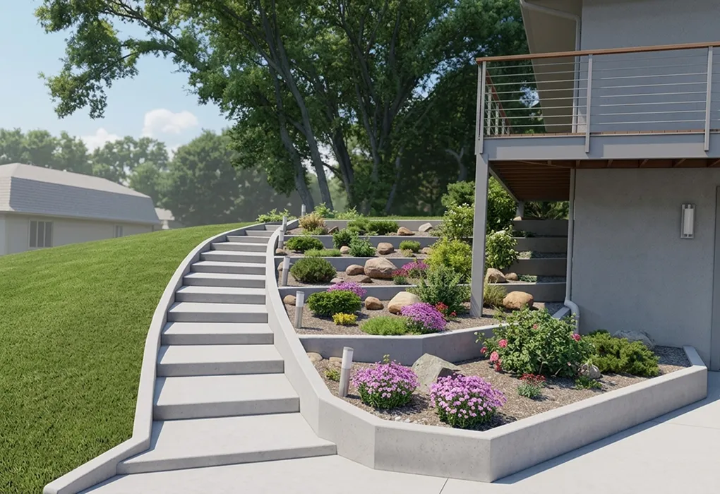 Homeowner's original backyard photo before design