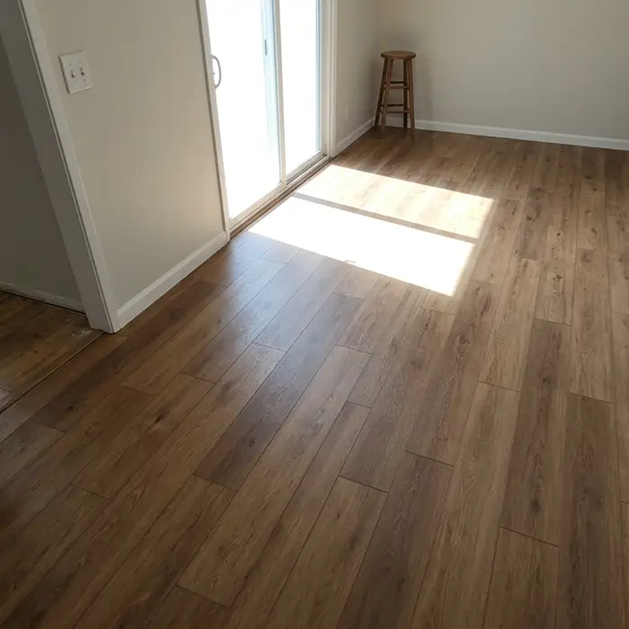 Luxury vinyl plank kitchen flooring