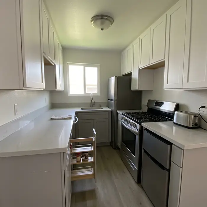 Compact, efficient small kitchen remodel