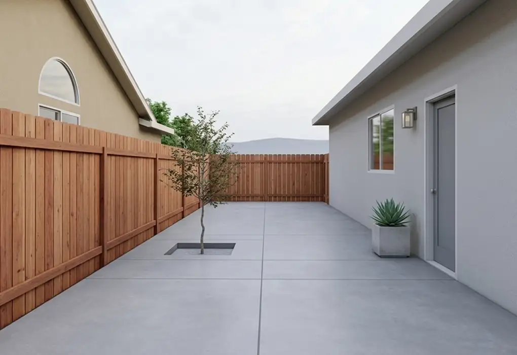 Homeowner's original backyard photo before design