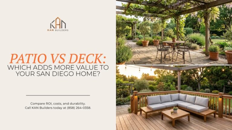 Patio vs Deck: Which Adds More Value to Your San Diego Home?