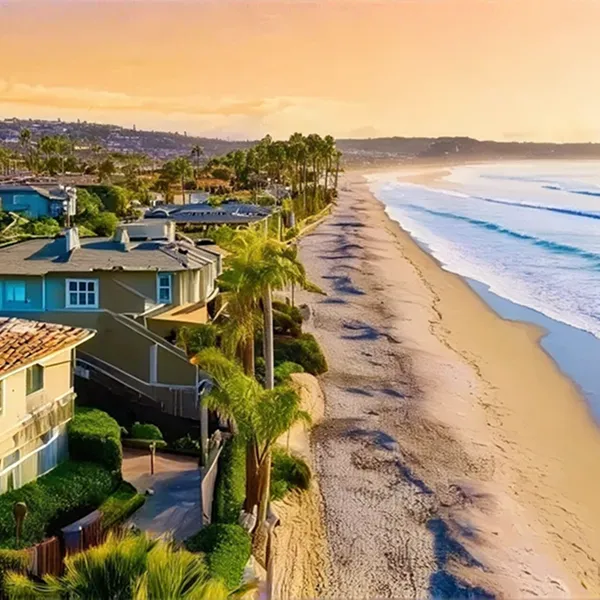 Solana Beach coastal town in California